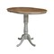 International Concepts Round 36 in Rd Top Pedestal Table, 12 in Leaf, Bar Ht, Hickory/Stone, 36 W, 48 L, 41.3 in H, Wood K41-36RXT-6B-2 - alternate 8